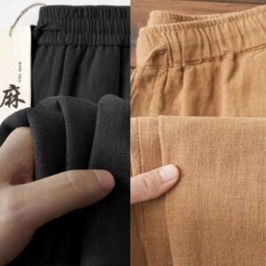 Remi Cotton Trouser (Black+Brown) 2Pcs