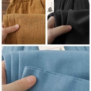 Remi Cotton Trouser (Brown+Black+Sky) 3Pcs